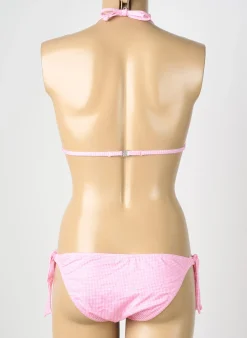 Maillot De Bain 2 Pièces Genius Rose Haut Triangles
