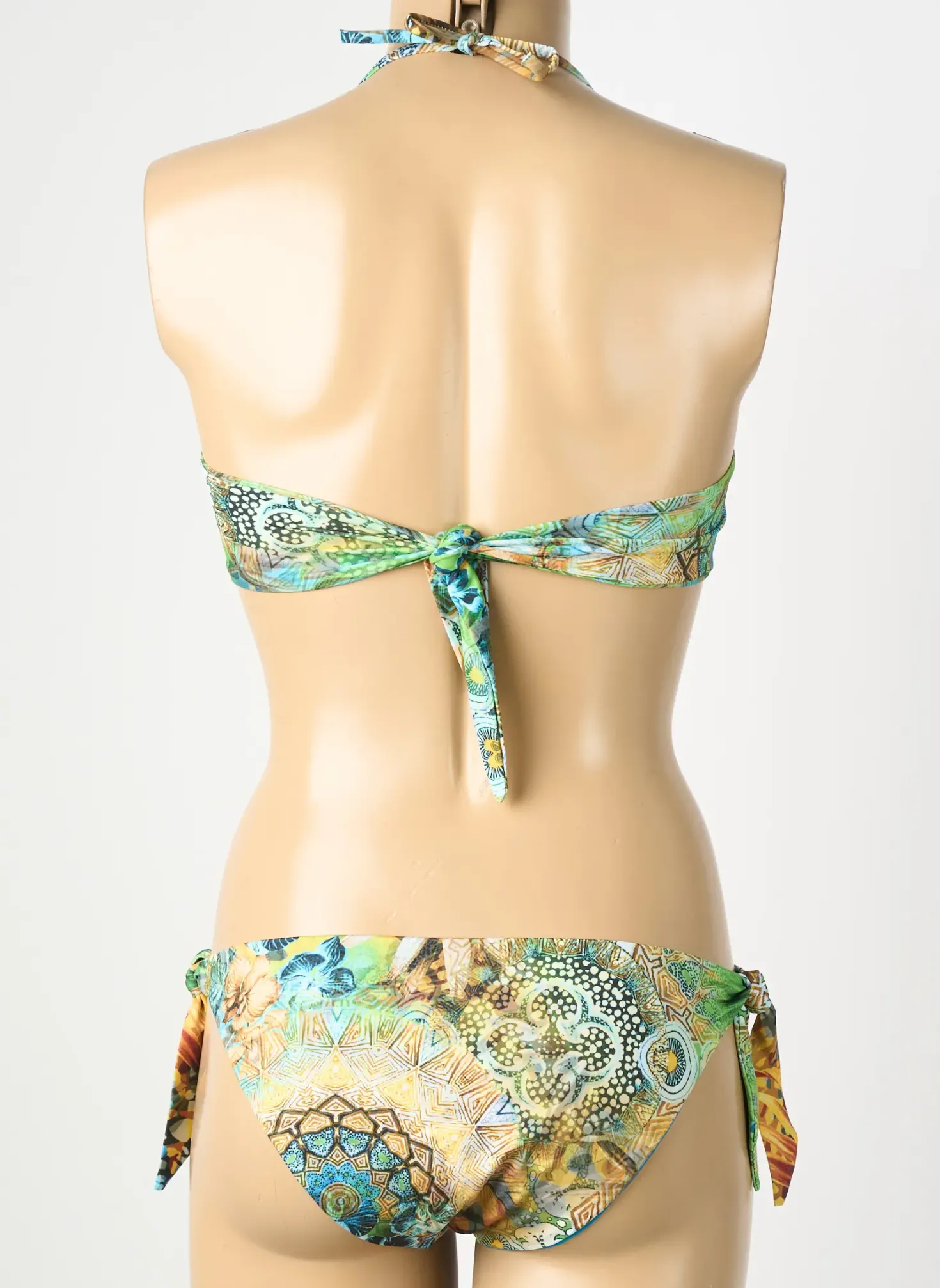 Maillot De Bain 2 Pièces Genius Vert Haut Bandeau