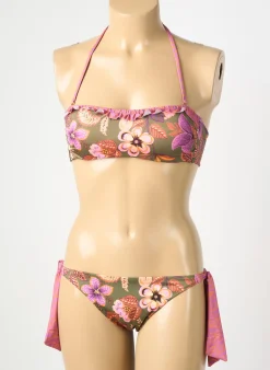 Maillot De Bain 2 Pièces Genius Vert Haut Bandeau