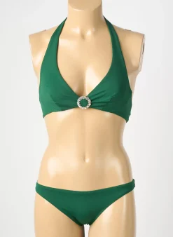 Maillot De Bain 2 Pièces Genius Vert Haut Soutien-gorge Emboitant