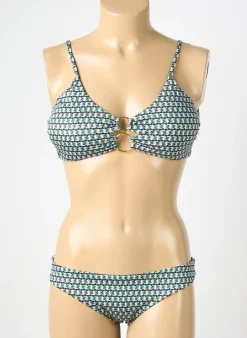Maillot De Bain 2 Pièces Genius Vert Haut Soutien-gorge Moulé