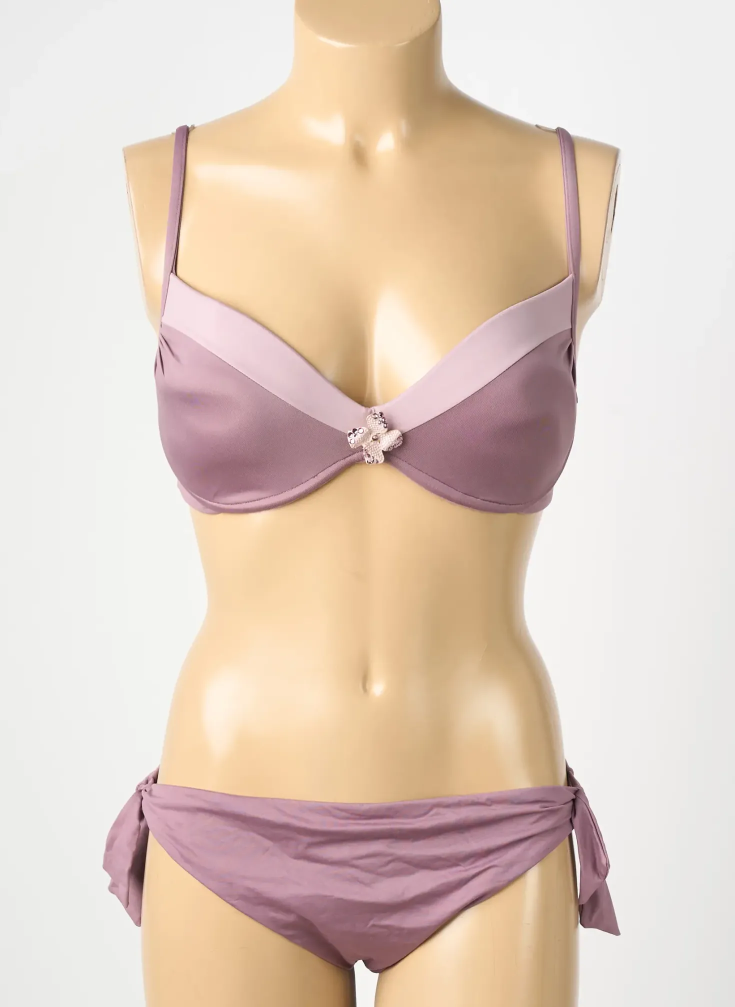 Maillot De Bain 2 Pièces Genius Violet Haut Soutien-gorge Moulé