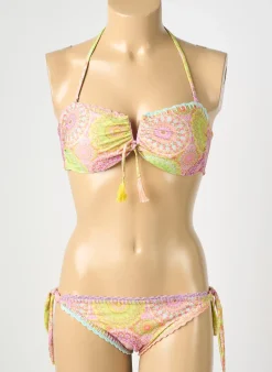 Maillot De Bain 2 Pièces Genius Vert Haut Bandeau