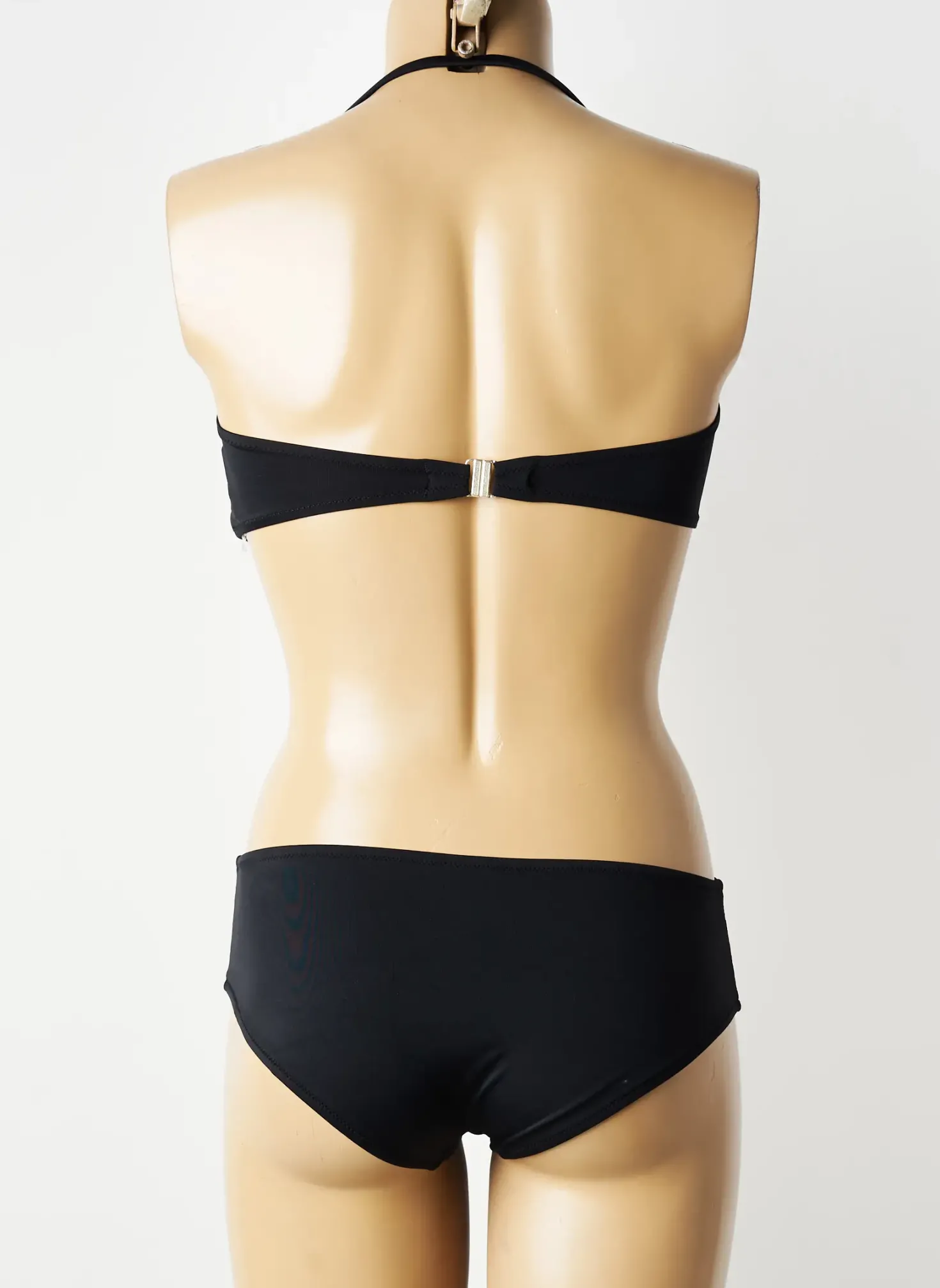 Maillot De Bain 2 Pièces Henejolie Noir Haut Bandeau