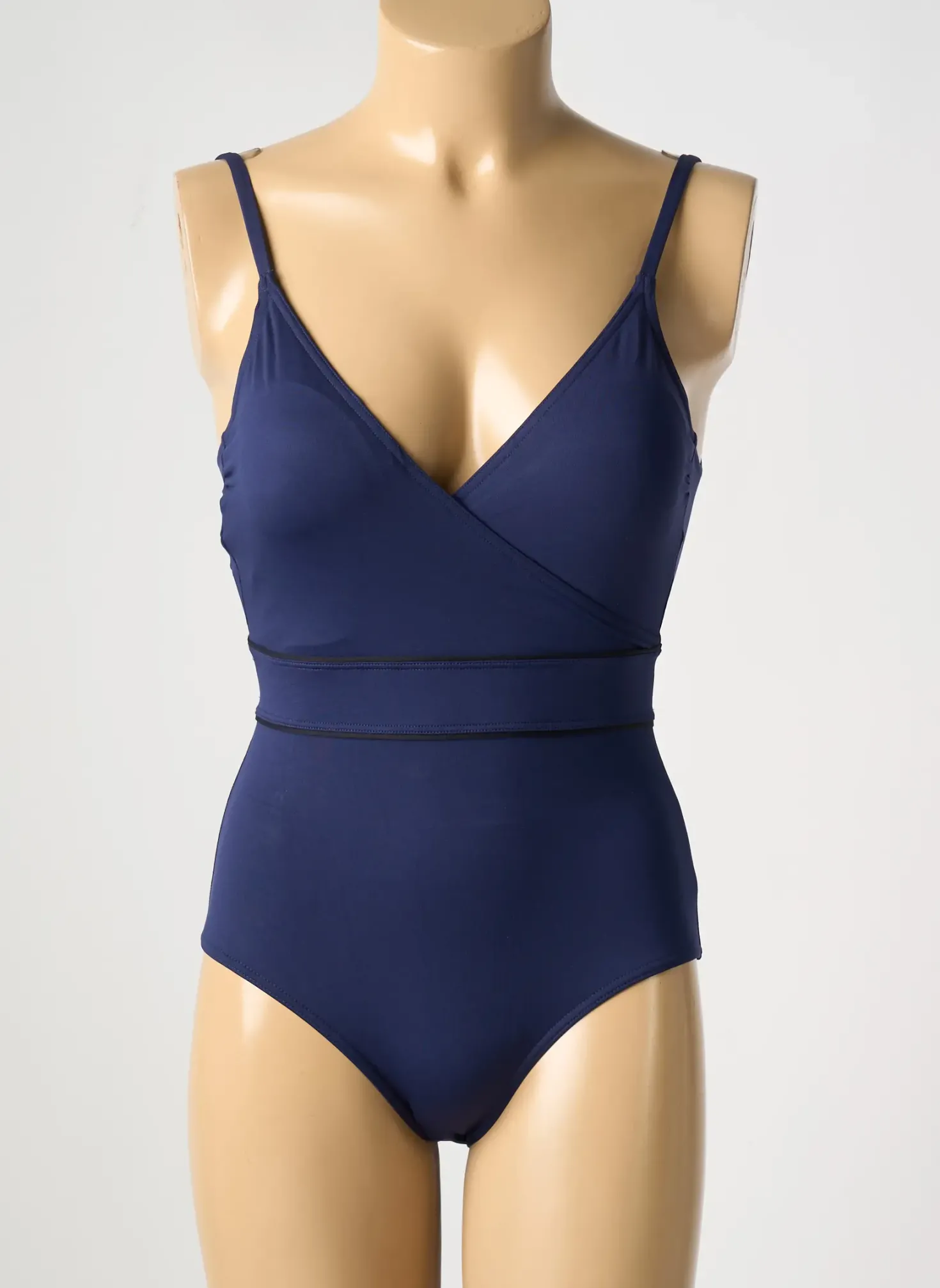 Maillot De Bain 1 Pièce Simone Perele Bleu Haut Soutien-gorge Moulé