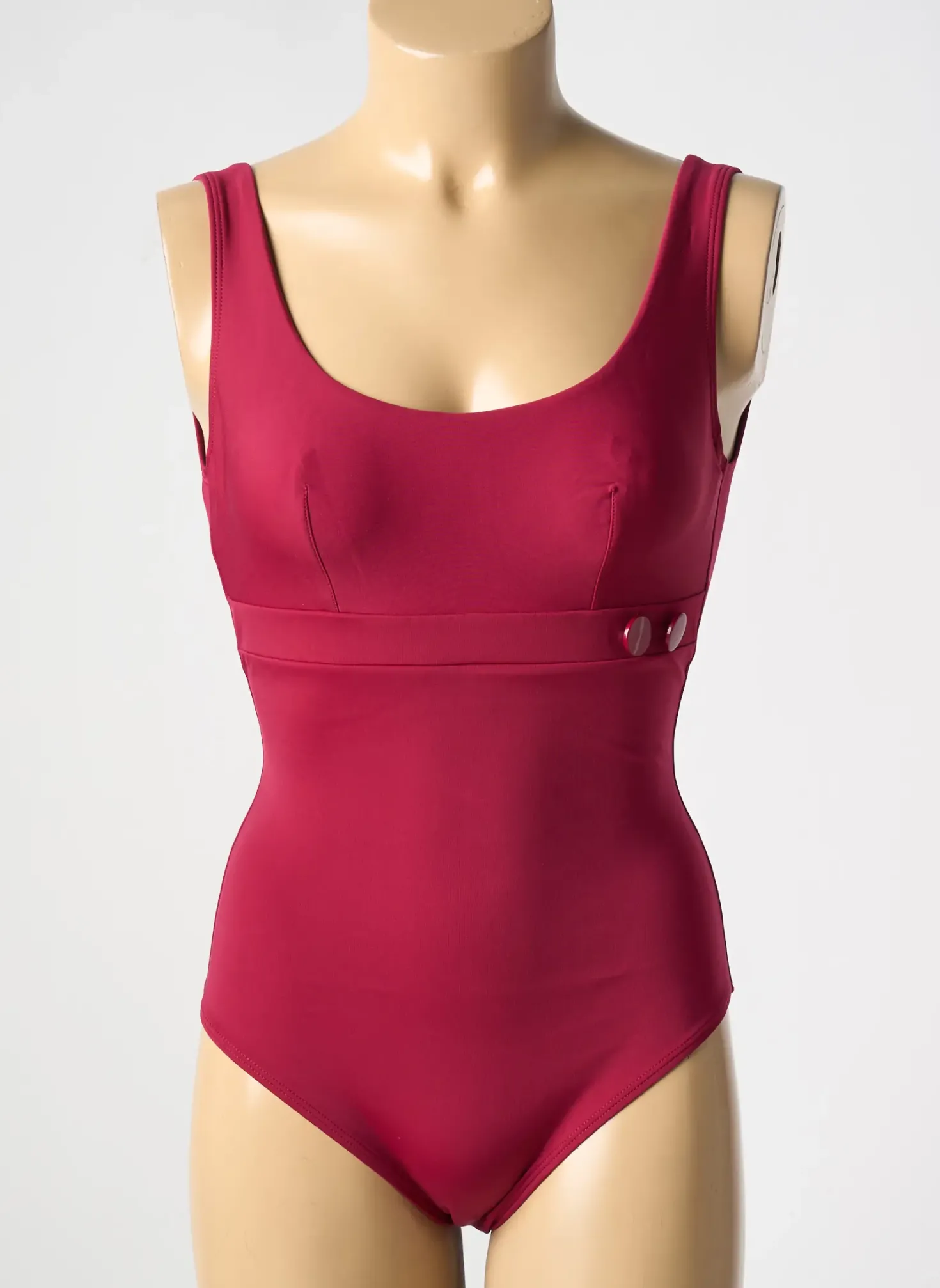 Maillot De Bain 1 Pièce Simone Perele Rouge Haut Soutien-gorge Balconnet
