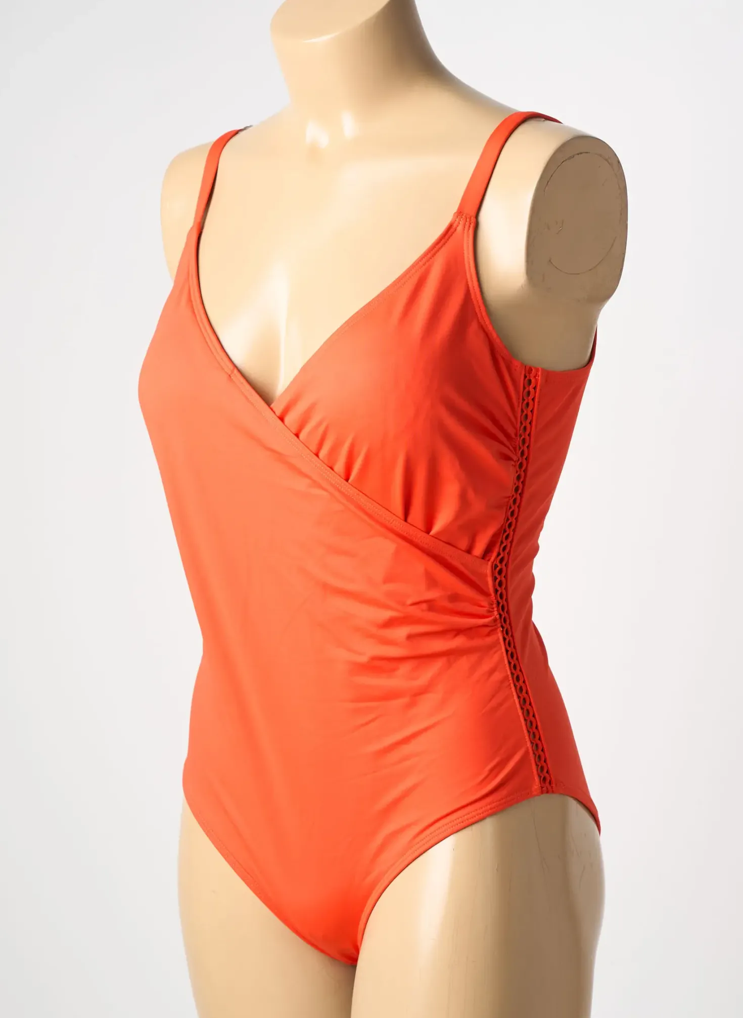 Maillot De Bain 1 Pièce Simone Perele Orange Haut Triangles
