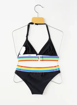 Maillot De Bain 2 Pièces Lagon Bleu Noir