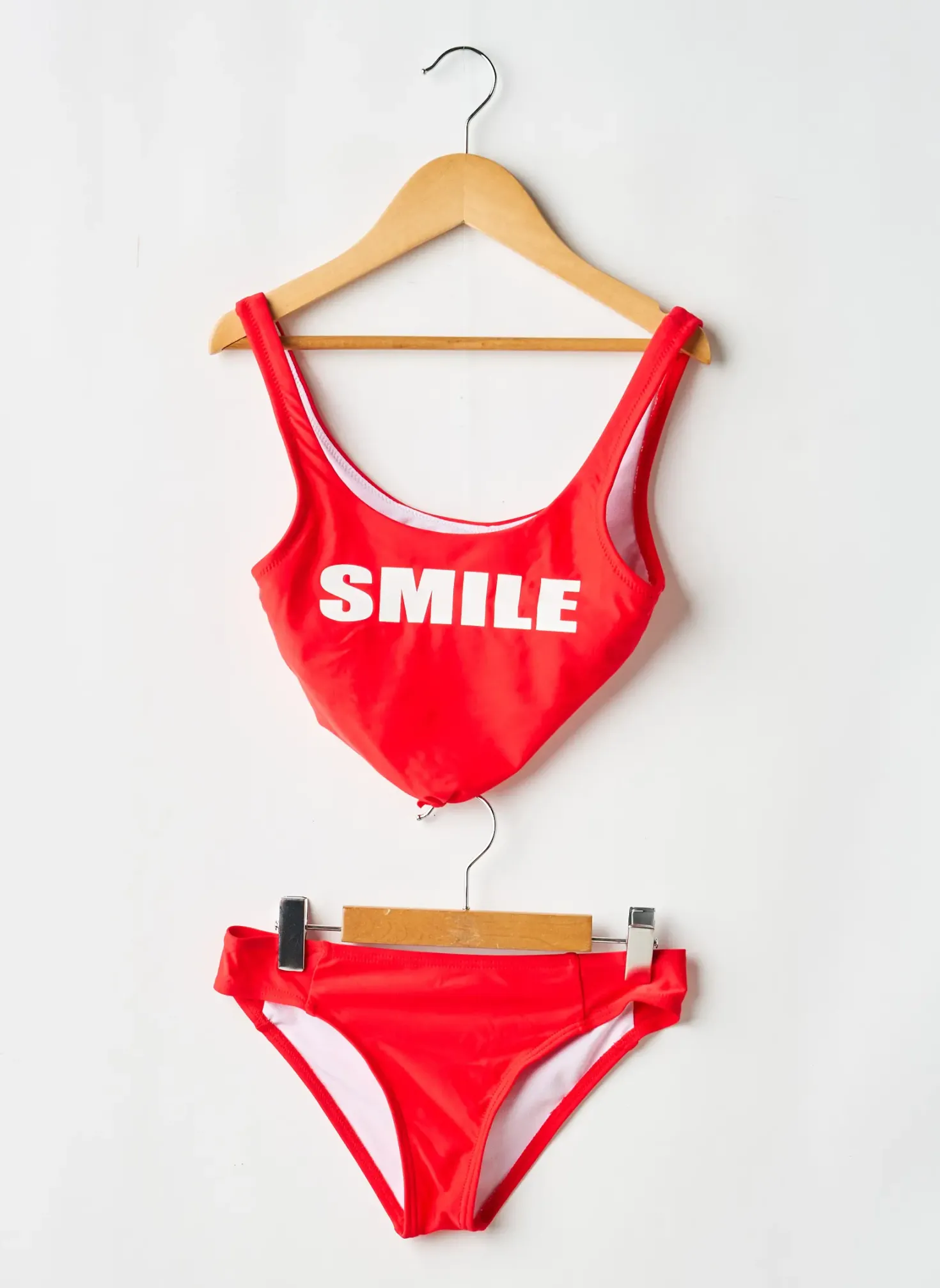Maillot De Bain 2 Pièces Lagon Bleu Rouge