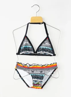Maillot De Bain 2 Pièces Lagon Bleu Noir
