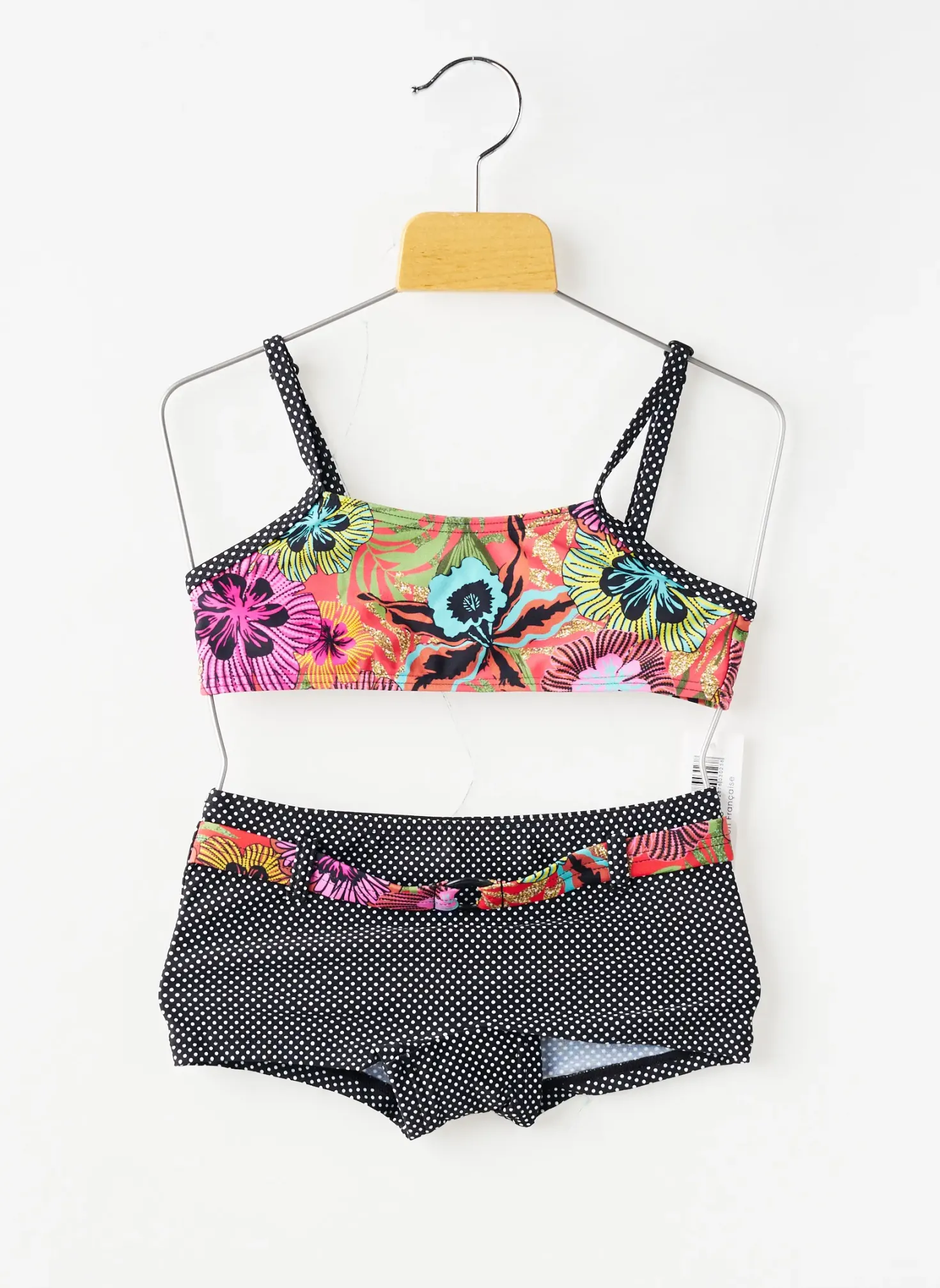Maillot De Bain 2 Pièces Lagon Bleu Noir