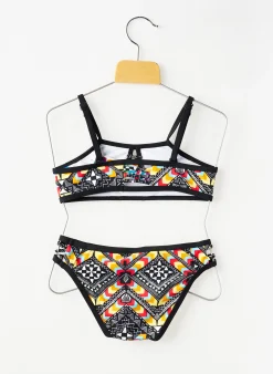 Maillot De Bain 2 Pièces Lagon Bleu Noir