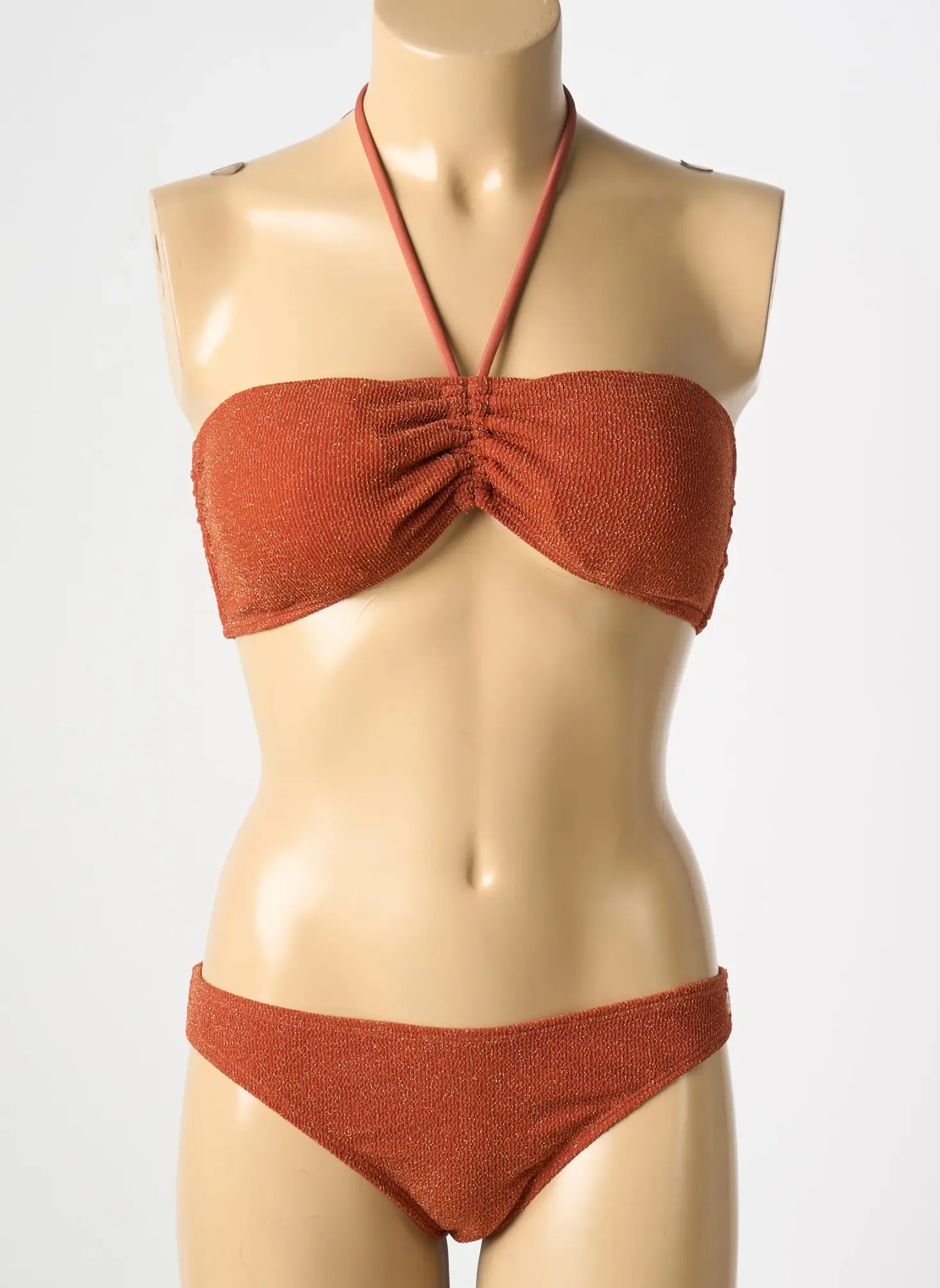 Maillot De Bain 2 Pièces Les Tropeziennes Par M.belarbi Orange Haut Soutien-gorge Avec Mousse De Rembourrage Amovible