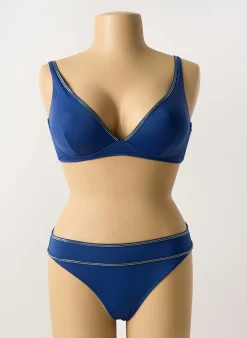 Maillot De Bain 2 Pièces Livia Bleu Haut Triangles