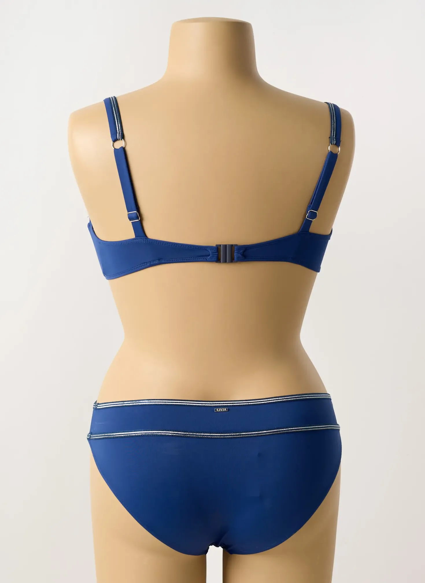 Maillot De Bain 2 Pièces Livia Bleu Haut Triangles