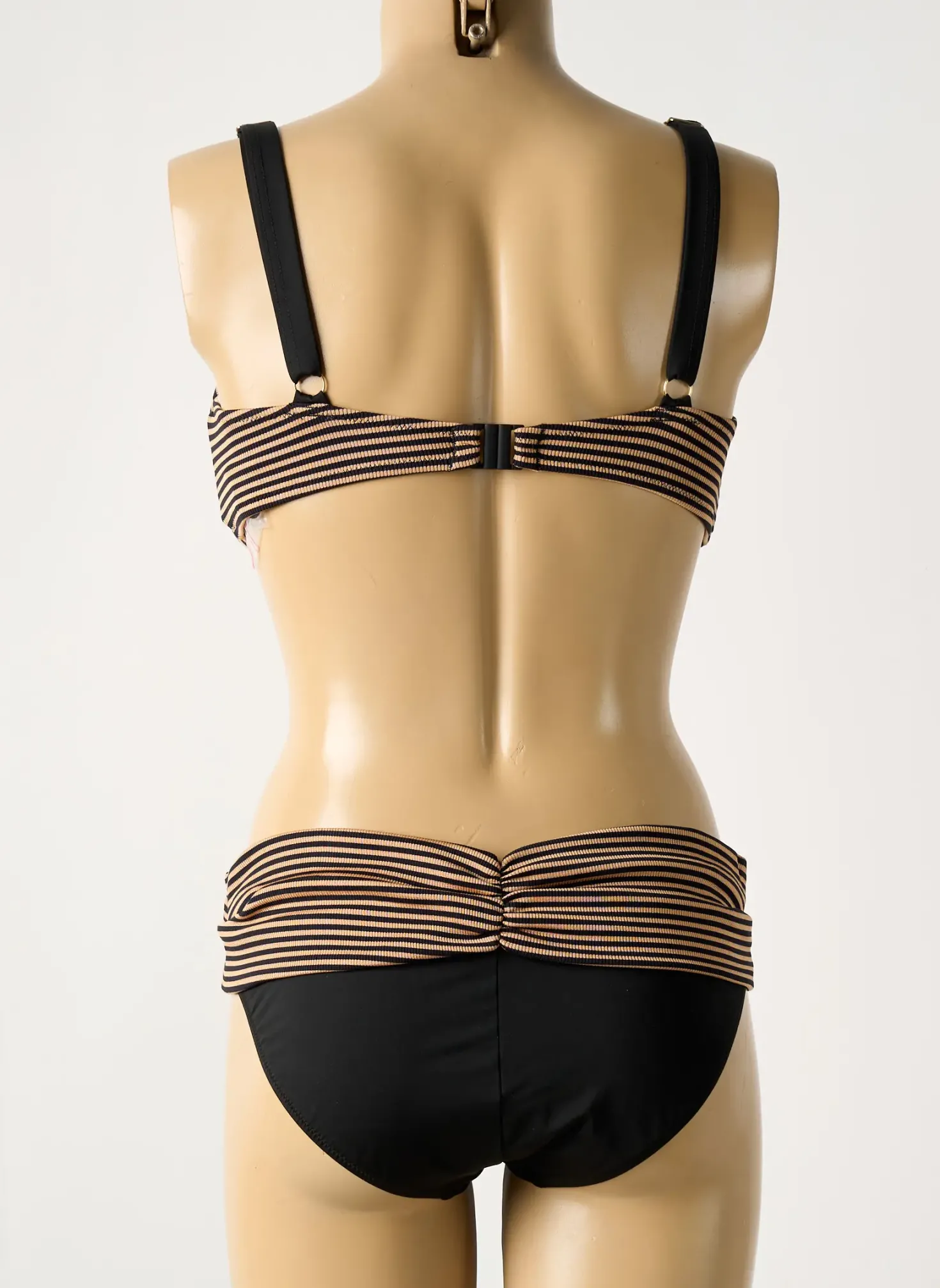 Maillot De Bain 2 Pièces Livia Marron Haut Soutien-gorge Balconnet