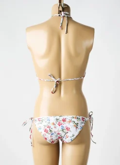 Maillot De Bain 2 Pièces Napapijri Blanc Haut Triangles