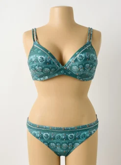 Maillot De Bain 2 Pièces Olympia Vert Haut Soutien-gorge Emboitant