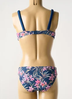 Maillot De Bain 2 Pièces Olympia Bleu Haut Soutien-gorge Emboitant