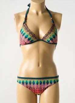 Maillot De Bain 2 Pièces Olympia Vert Haut Triangles