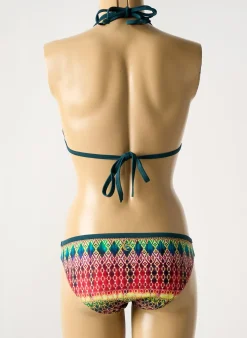 Maillot De Bain 2 Pièces Olympia Vert Haut Triangles