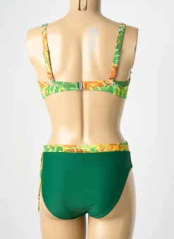 Maillot De Bain 2 Pièces O'salee Vert Haut Soutien-gorge Emboitant