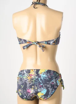 Maillot De Bain 2 Pièces Reglisse Gris Haut Soutien-gorge Moulé