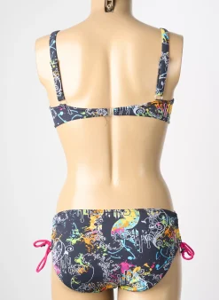 Maillot De Bain 2 Pièces Reglisse Bleu Haut Soutien-gorge Emboitant