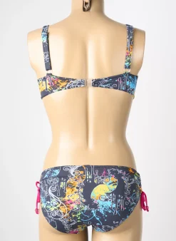 Maillot De Bain 2 Pièces Reglisse Bleu Haut Soutien-gorge Emboitant