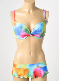 Maillot De Bain 2 Pièces Reglisse Bleu Haut Soutien-gorge Moulé