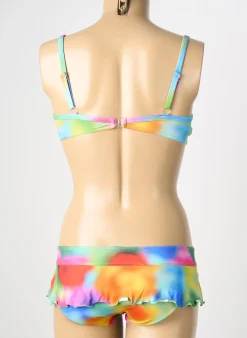Maillot De Bain 2 Pièces Reglisse Bleu Haut Soutien-gorge Moulé