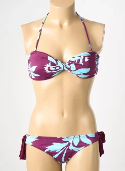 Maillot De Bain 2 Pièces Reglisse Violet Haut Soutien-gorge Moulé