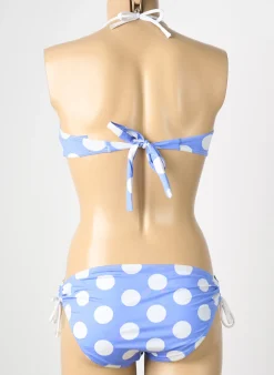 Maillot De Bain 2 Pièces Reglisse Bleu Haut Soutien-gorge Moulé