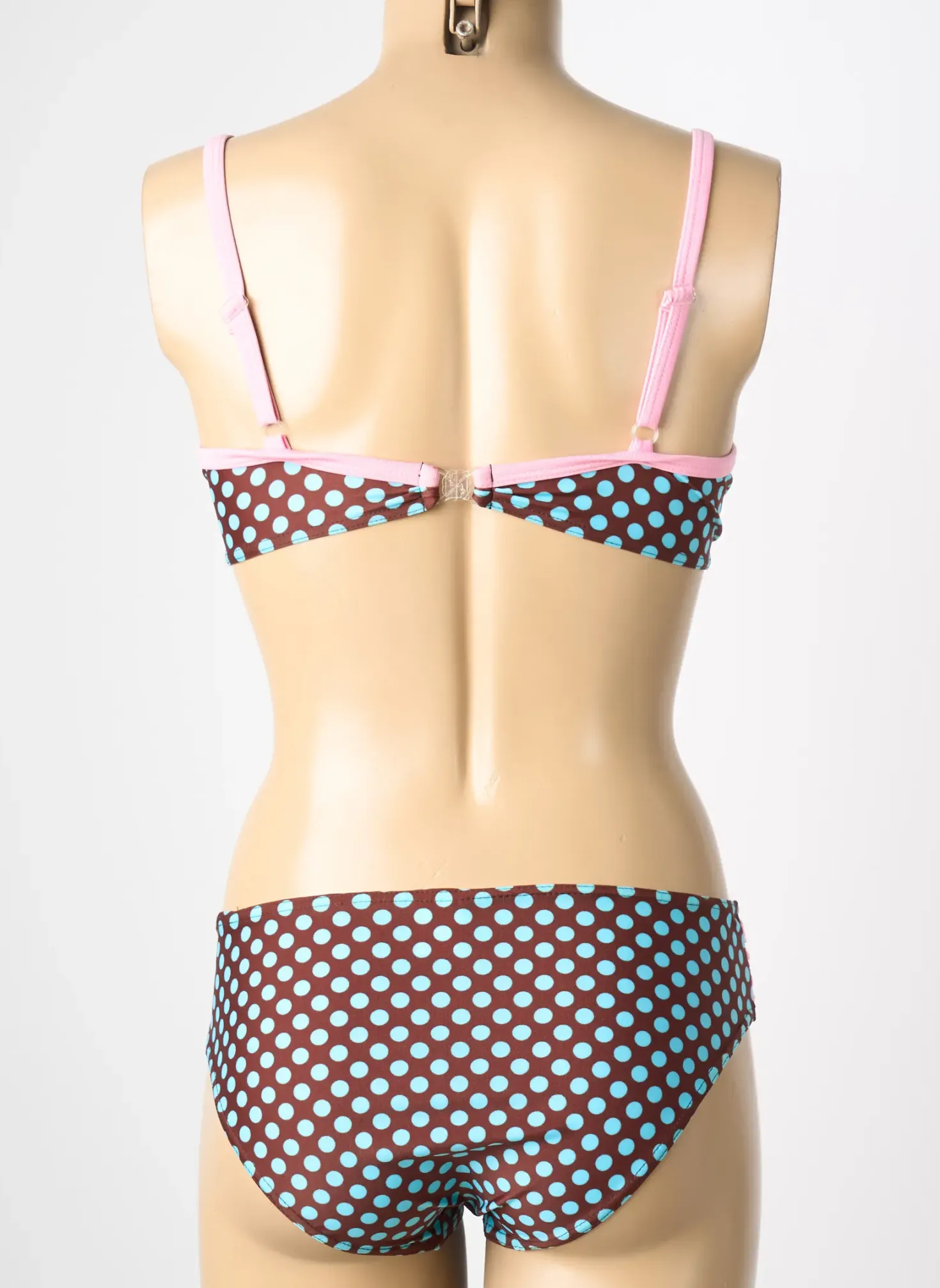 Maillot De Bain 2 Pièces Reglisse Marron Haut Soutien-gorge Emboitant