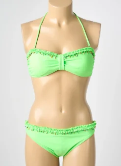 Maillot De Bain 2 Pièces Reglisse Vert Haut Bandeau