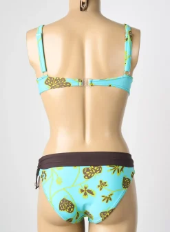 Maillot De Bain 2 Pièces Reglisse Bleu Haut Soutien-gorge Emboitant