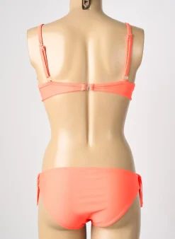 Maillot De Bain 2 Pièces Reglisse Orange Haut Soutien-gorge Moulé