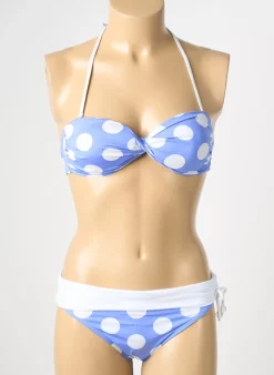 Maillot De Bain 2 Pièces Reglisse Bleu Haut Soutien-gorge Moulé