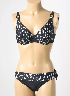 Maillot De Bain 2 Pièces Reglisse Noir Haut Soutien-gorge Balconnet