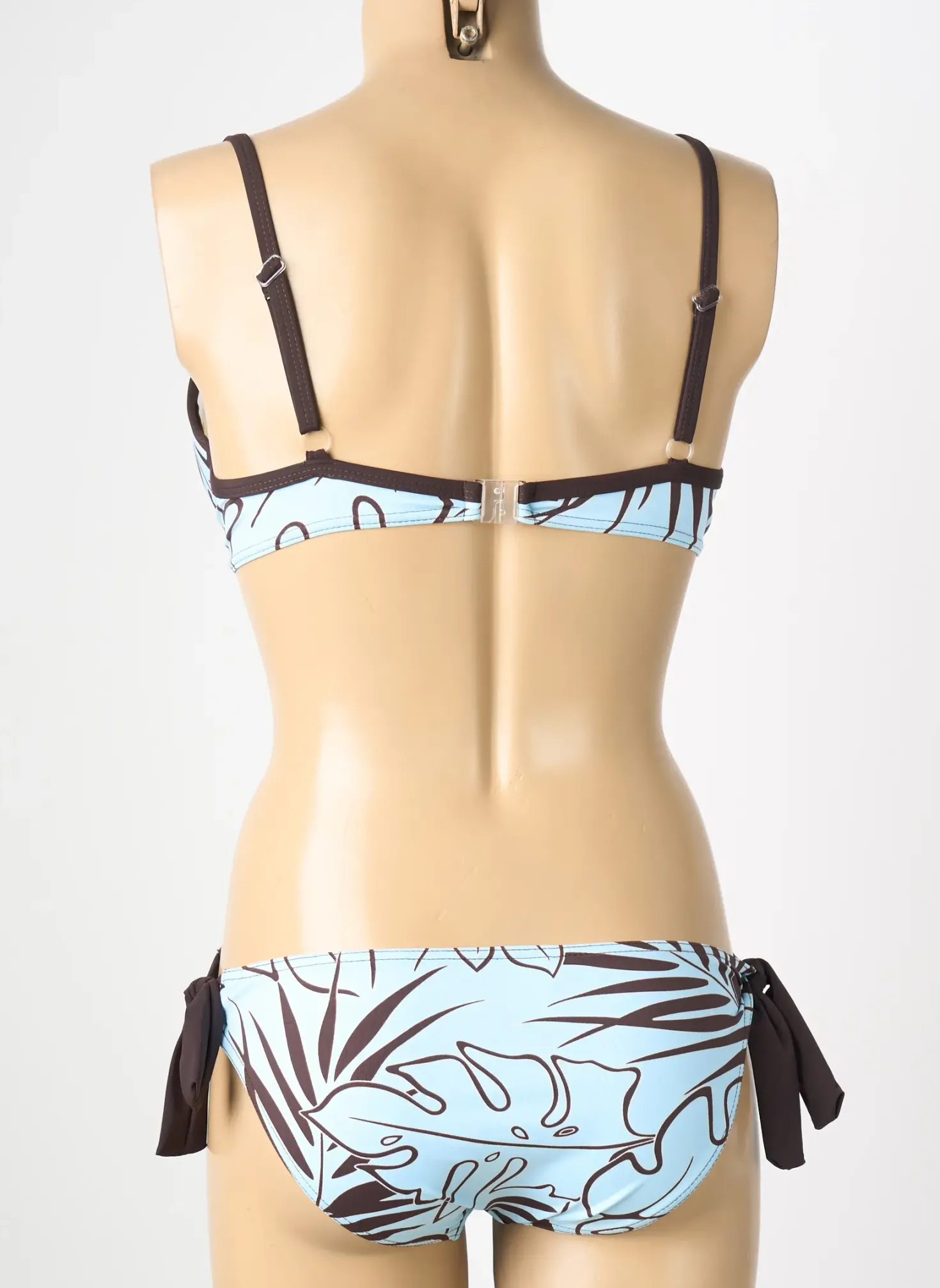 Maillot De Bain 2 Pièces Reglisse Bleu Haut Soutien-gorge Push-up