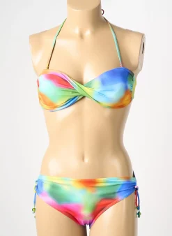 Maillot De Bain 2 Pièces Reglisse Vert Haut Soutien-gorge Moulé