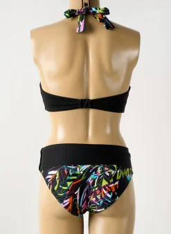 Maillot De Bain 2 Pièces Rose Pomme Noir Haut Bandeau