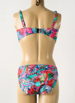 Maillot De Bain 2 Pièces Rose Pomme Rose Haut Soutien-gorge Emboitant