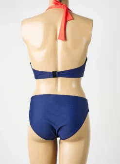 Maillot De Bain 2 Pièces Rose Pomme Bleu Haut Soutien-gorge Balconnet