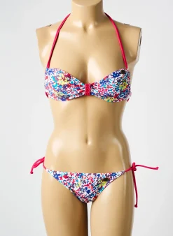 Maillot De Bain 2 Pièces Roxy Bleu Haut Soutien-gorge Balconnet
