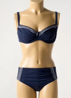 Maillot De Bain 2 Pièces Sunflair Bleu Haut Soutien-gorge Emboitant