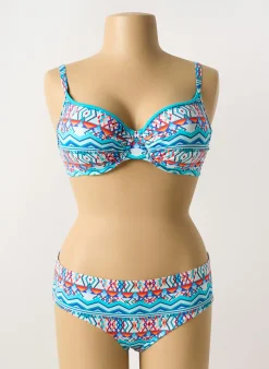 Maillot De Bain 2 Pièces Sunflair Bleu Haut Soutien-gorge Emboitant