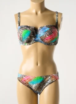 Maillot De Bain 2 Pièces Sunflair Marron Haut Soutien-gorge Balconnet