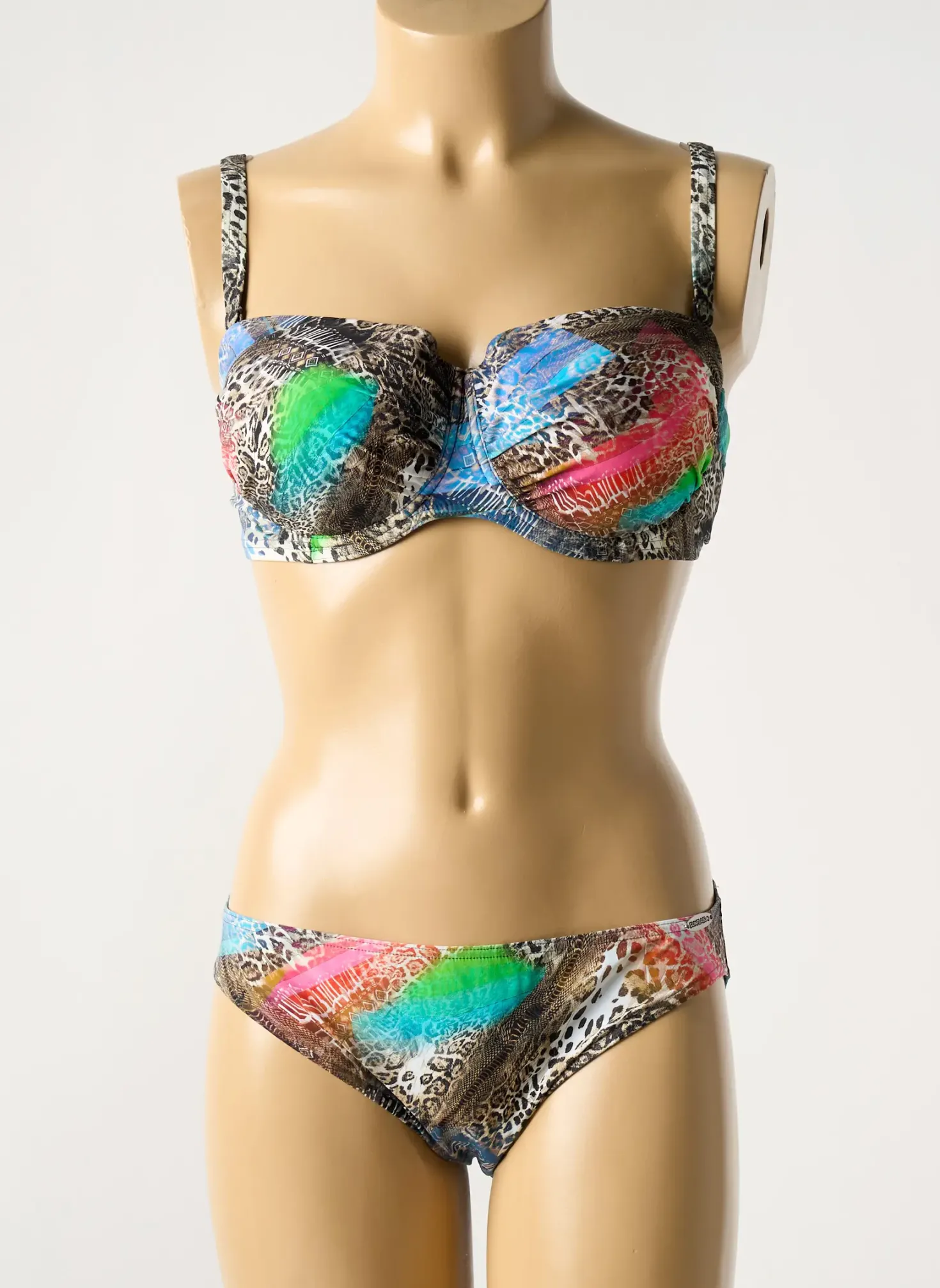 Maillot De Bain 2 Pièces Sunflair Marron Haut Soutien-gorge Balconnet