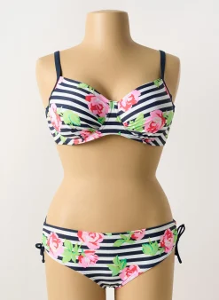 Maillot De Bain 2 Pièces Sunmarin Bleu Haut Soutien-gorge Emboitant